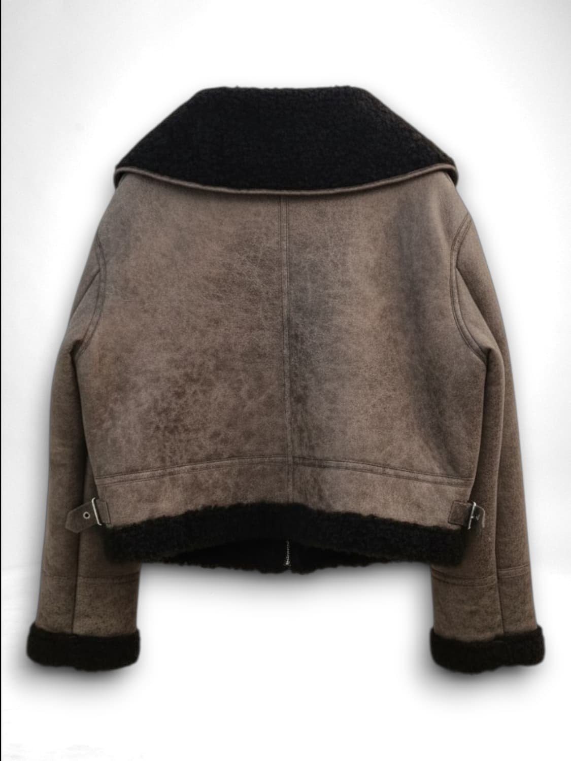 • 에고이스트 블루라벨 크롭 무스탕 퍼 자켓 M(55) 상품이미지7