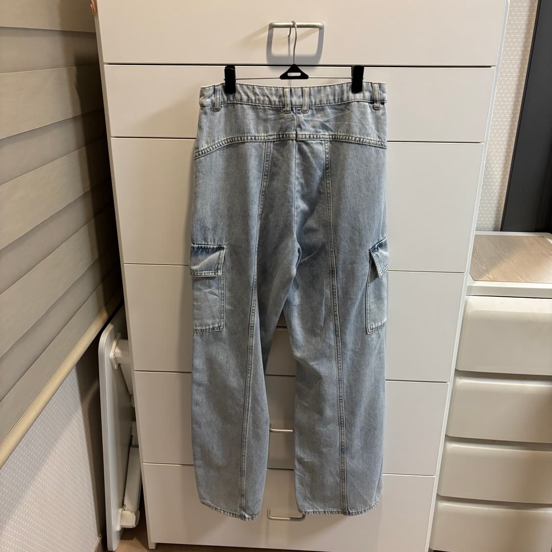 H&M 데님 카고 와이드 연청 팬츠 M 상품이미지8