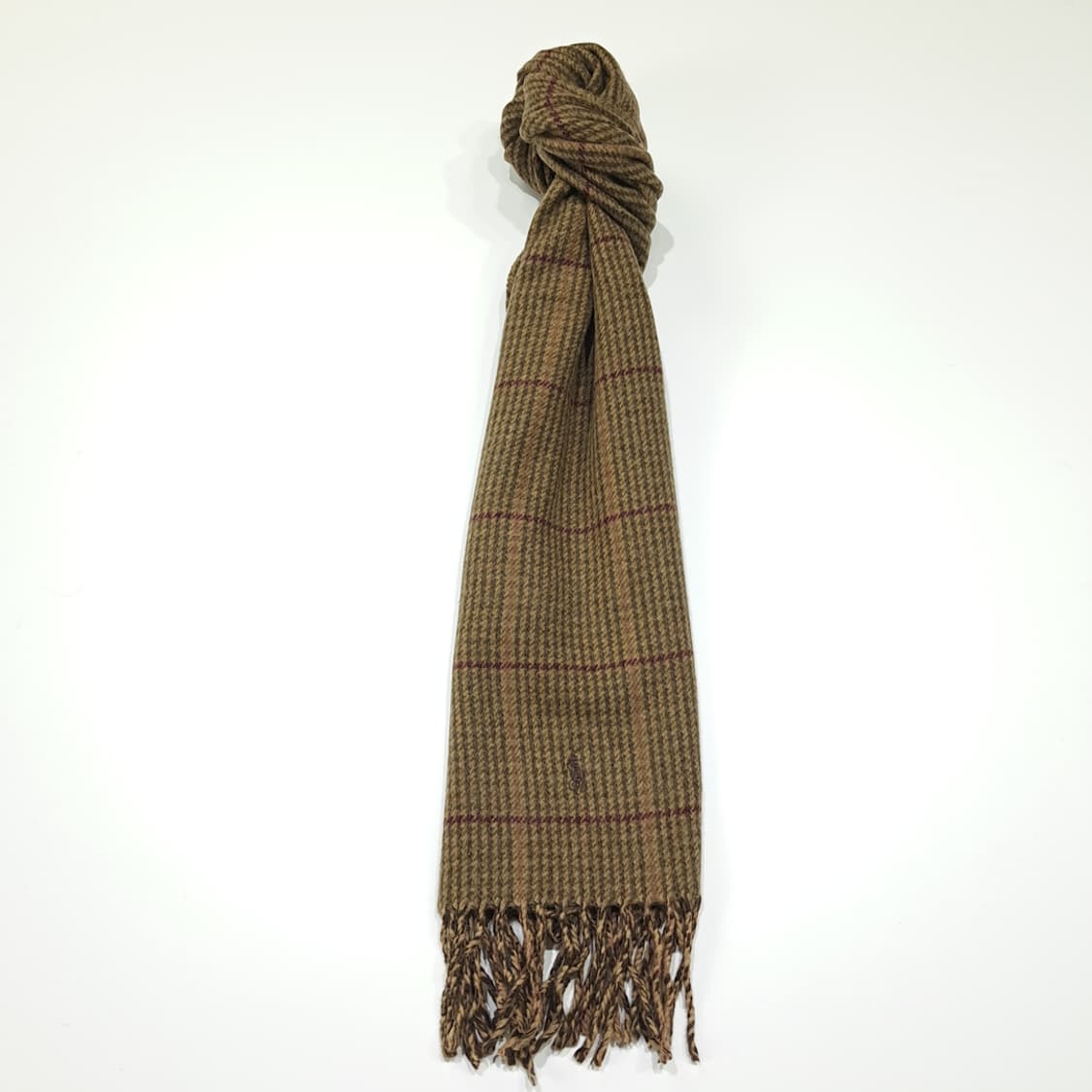 MX455 폴로 올리브그린 글렌 체크 머플러 목도리 상품이미지5
