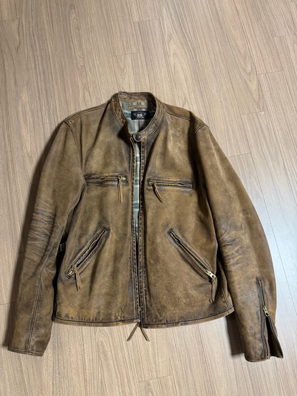 더블알엘 모터사이클 레더자켓 L사이즈 상품이미지2