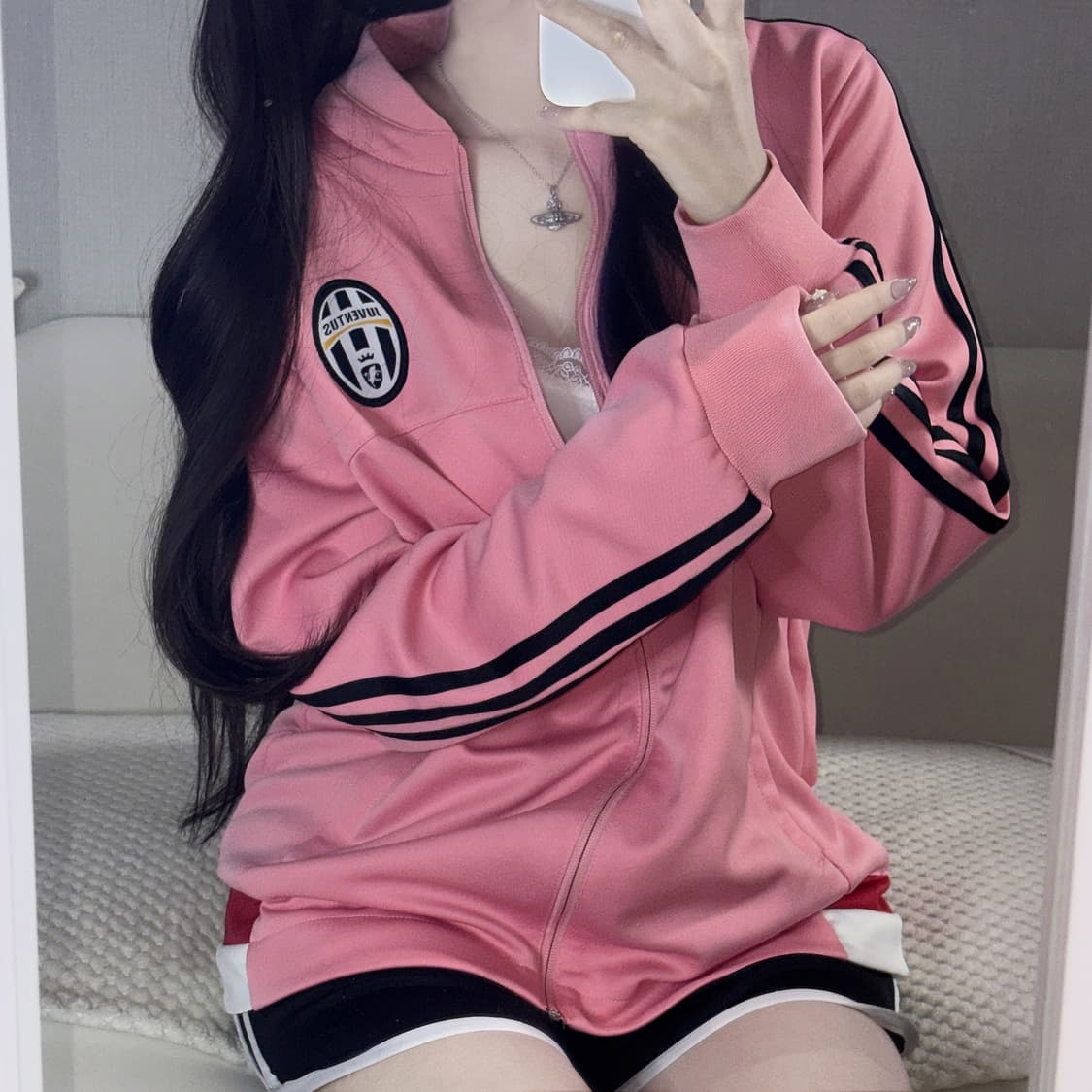 초희귀 아디다스 유벤투스 핑크 져지 L 💕 상품이미지3