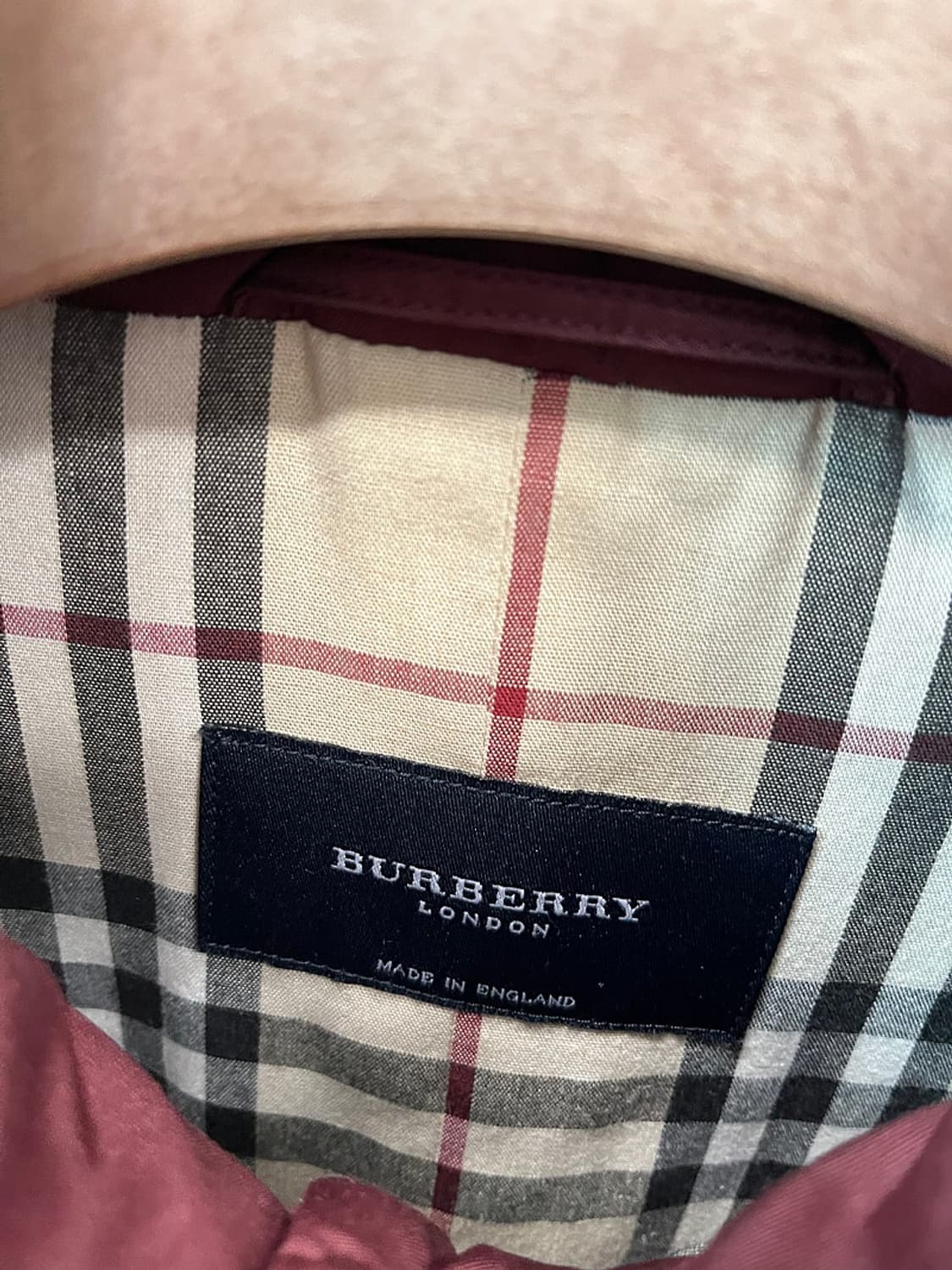 여) 버버리 버건디 퀼팅집업  상품이미지6