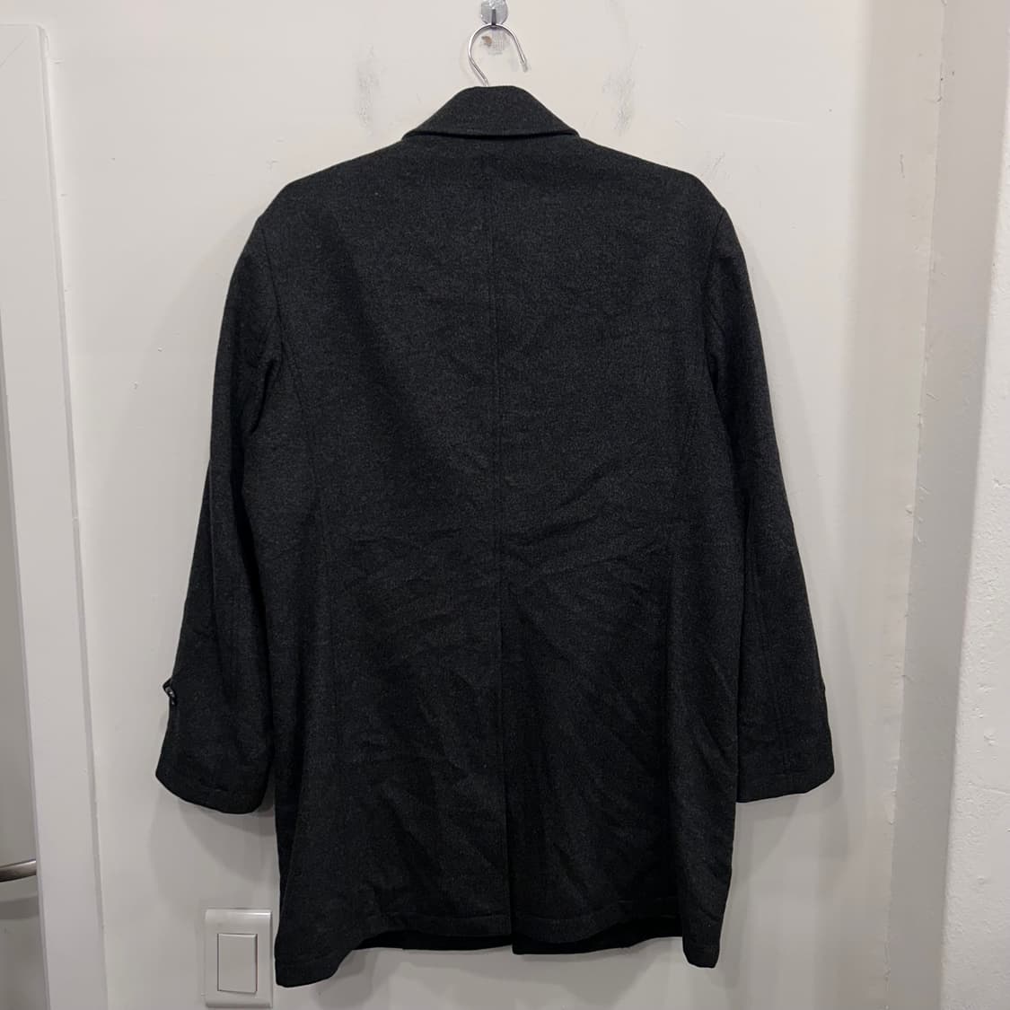 마에스트로 케시미어블렌드 히든버튼 롱코트 상품이미지5