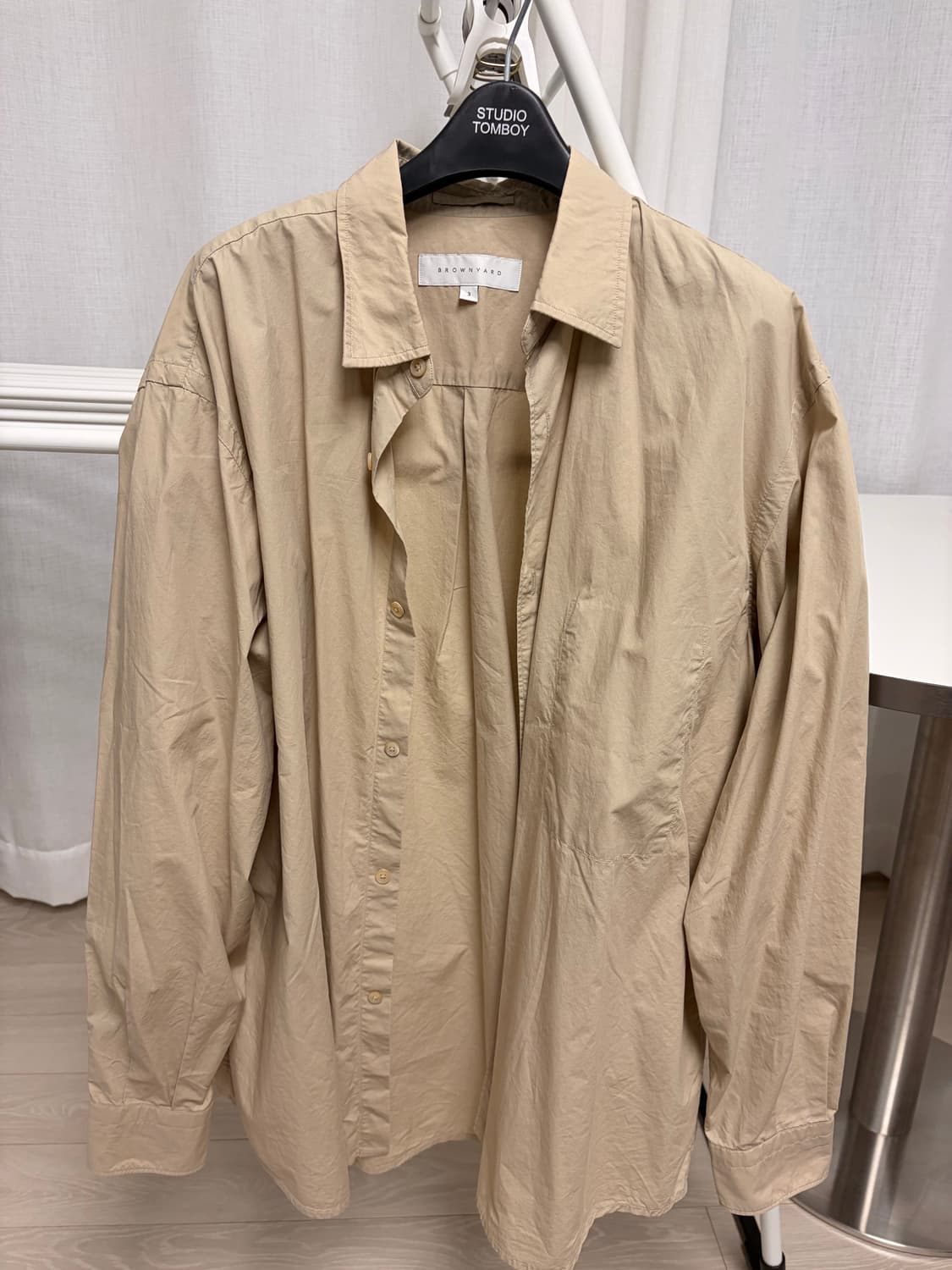브라운야드 히든포켓 베이지 셔츠 상품이미지1