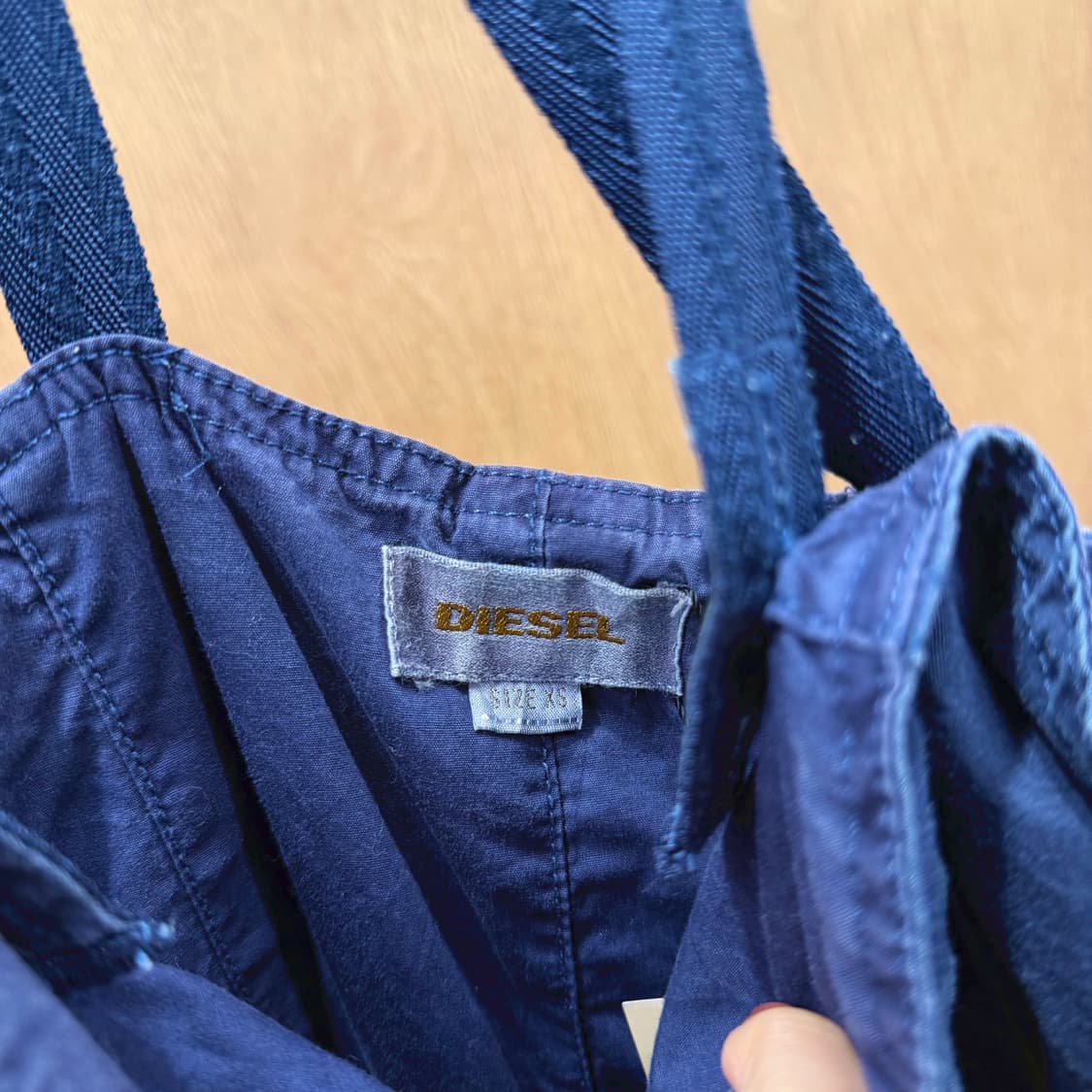 디젤 스트랩 점프수트 스냅 버튼업 멀티 포켓 로고 자수 디테일 네이비 상품이미지7