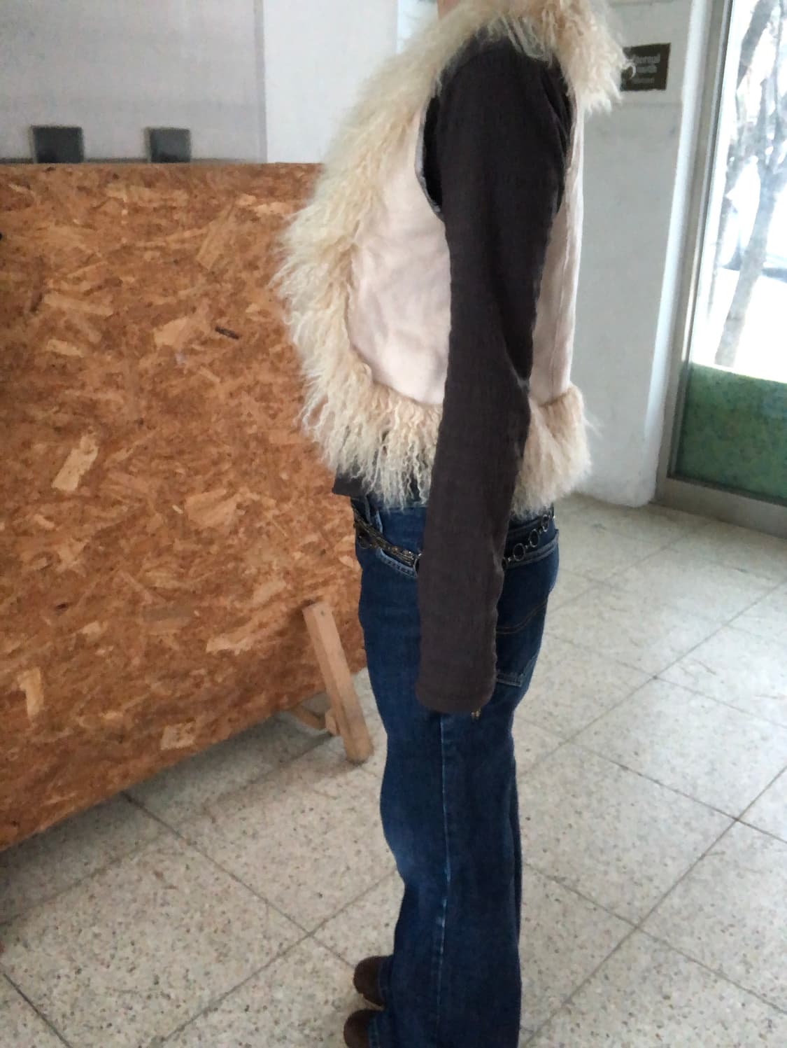 shearling trim vest  상품이미지6