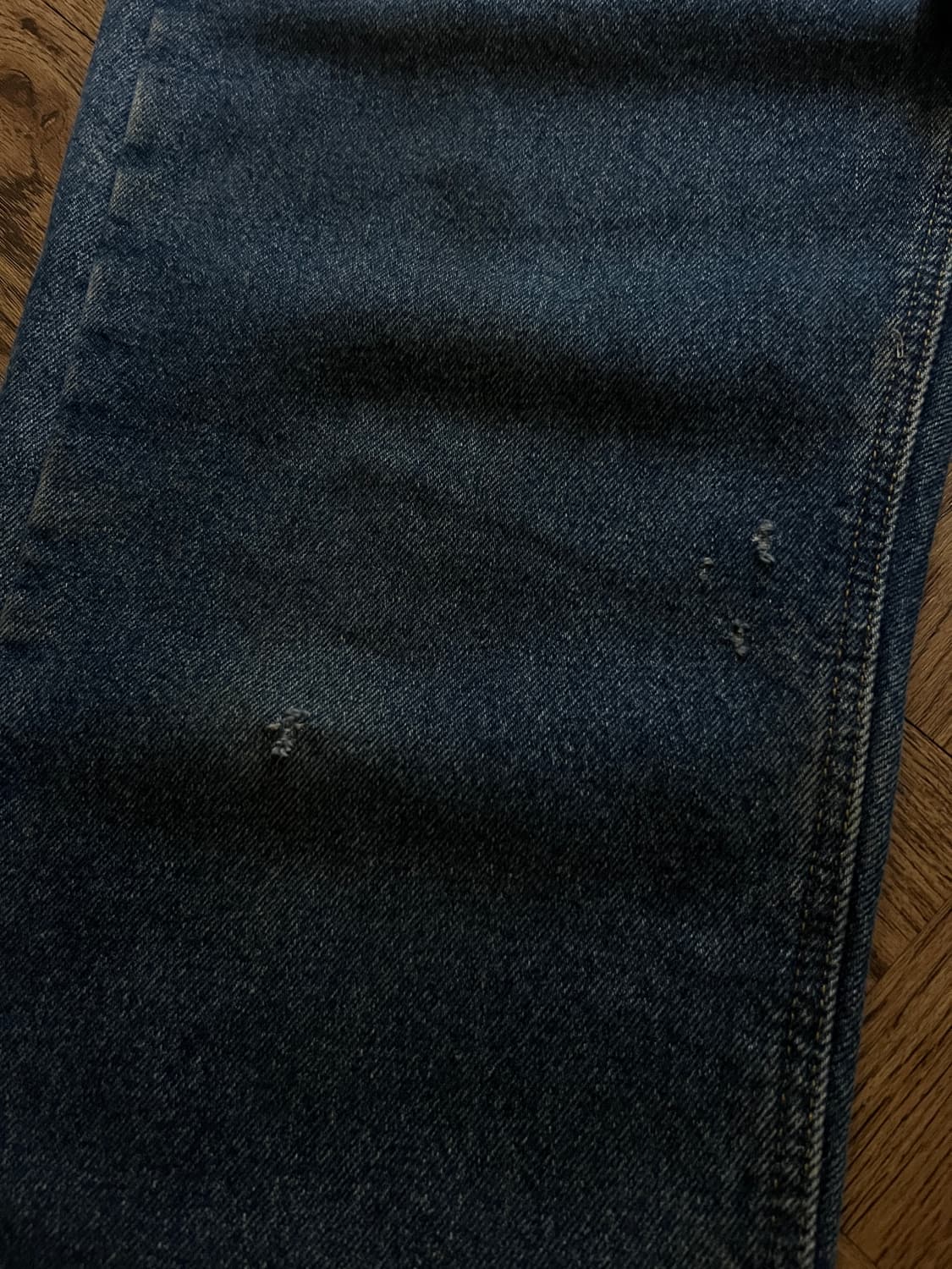 [30]칼하트 USA 체크 라이닝 워크 데님 팬츠 상품이미지4