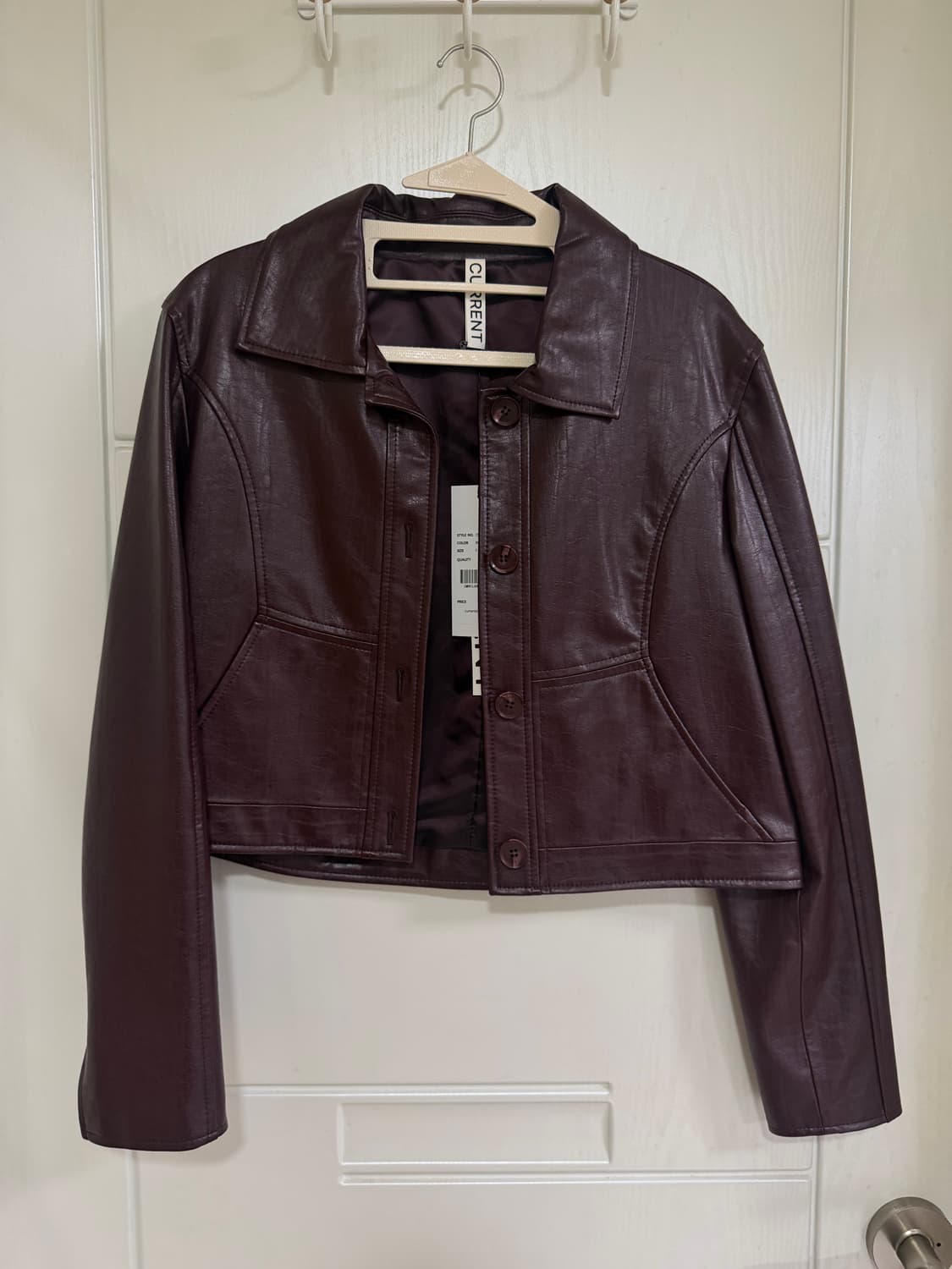 커렌트 레더 자켓 브라운 새상품 상품이미지2