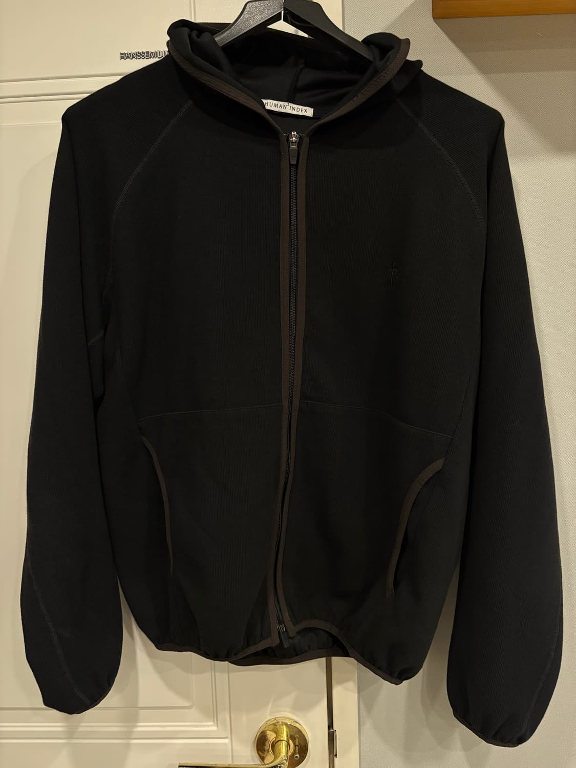 [2] 폴리테루 휴먼인덱스 휴먼 저지 집 후드 후디 집업 블랙 상품이미지3