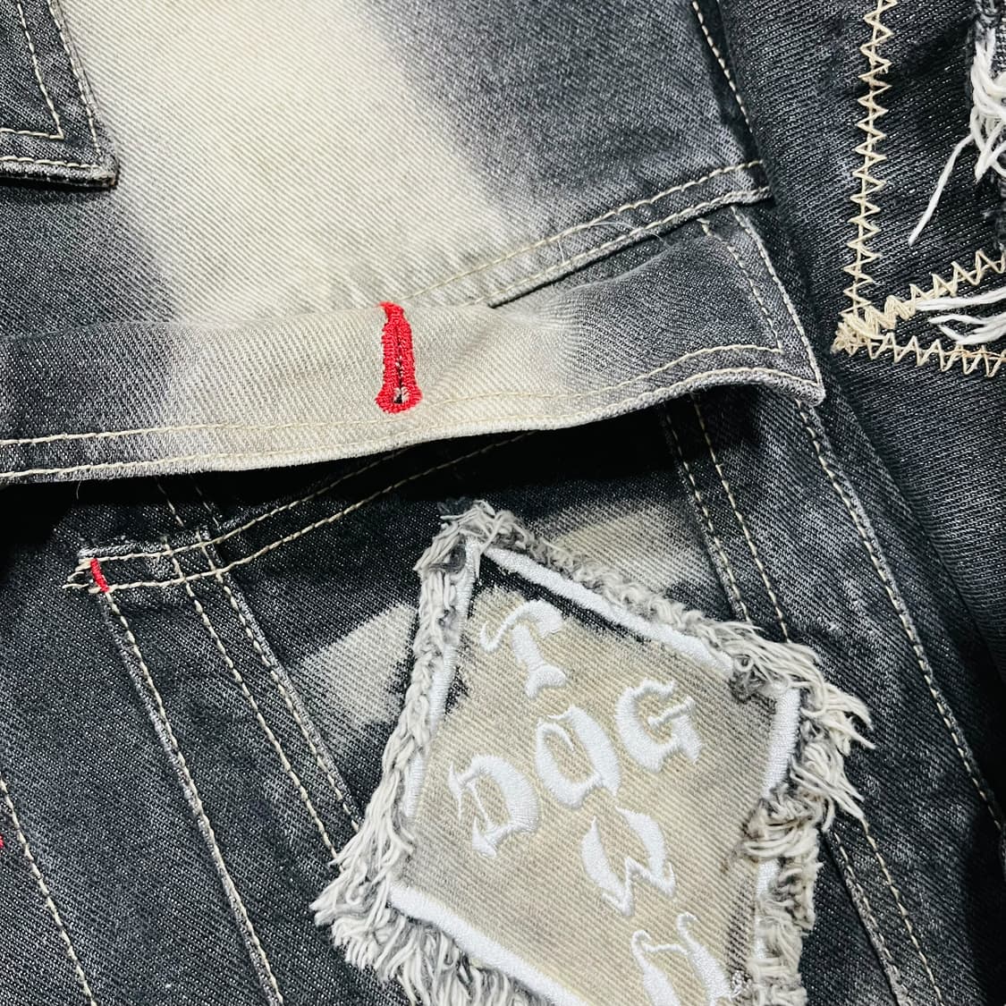 도그타운 90s 블랙드래곤 워시드 더블 라인 흑청자켓 상품이미지8