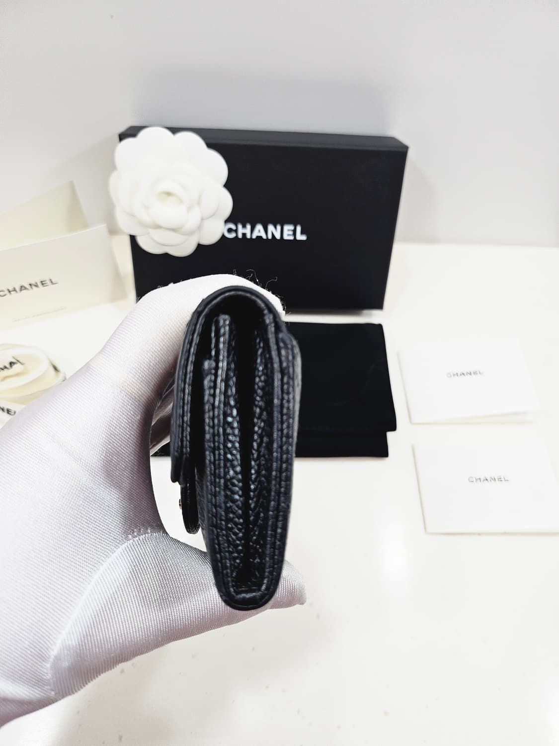 [정품] 샤넬 캐비어 클래식똑딱이 카드지갑 상품이미지5