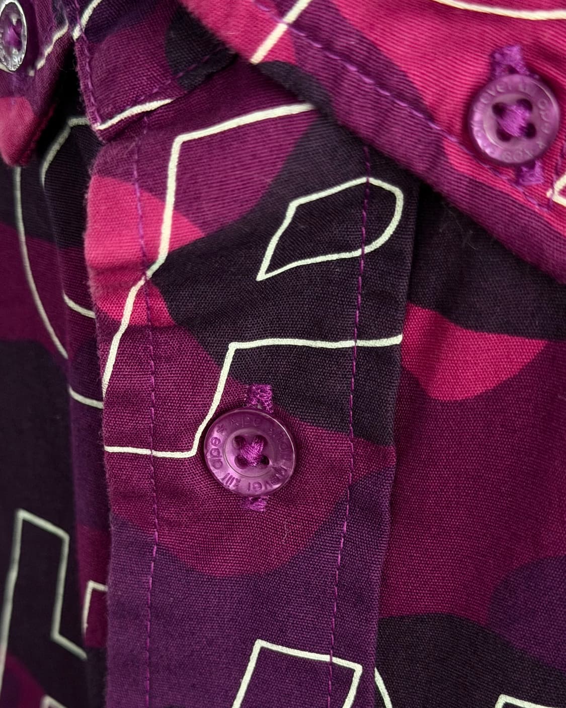 Bape 베이프 텍스트 카모 퍼플 피케 반팔 셔츠 상품이미지7