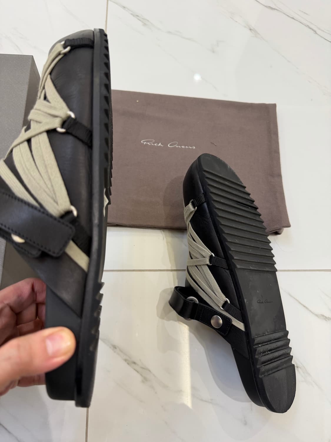 릭 오웬스 할리우드 메가레이스드 뮬 블랙 상품이미지4