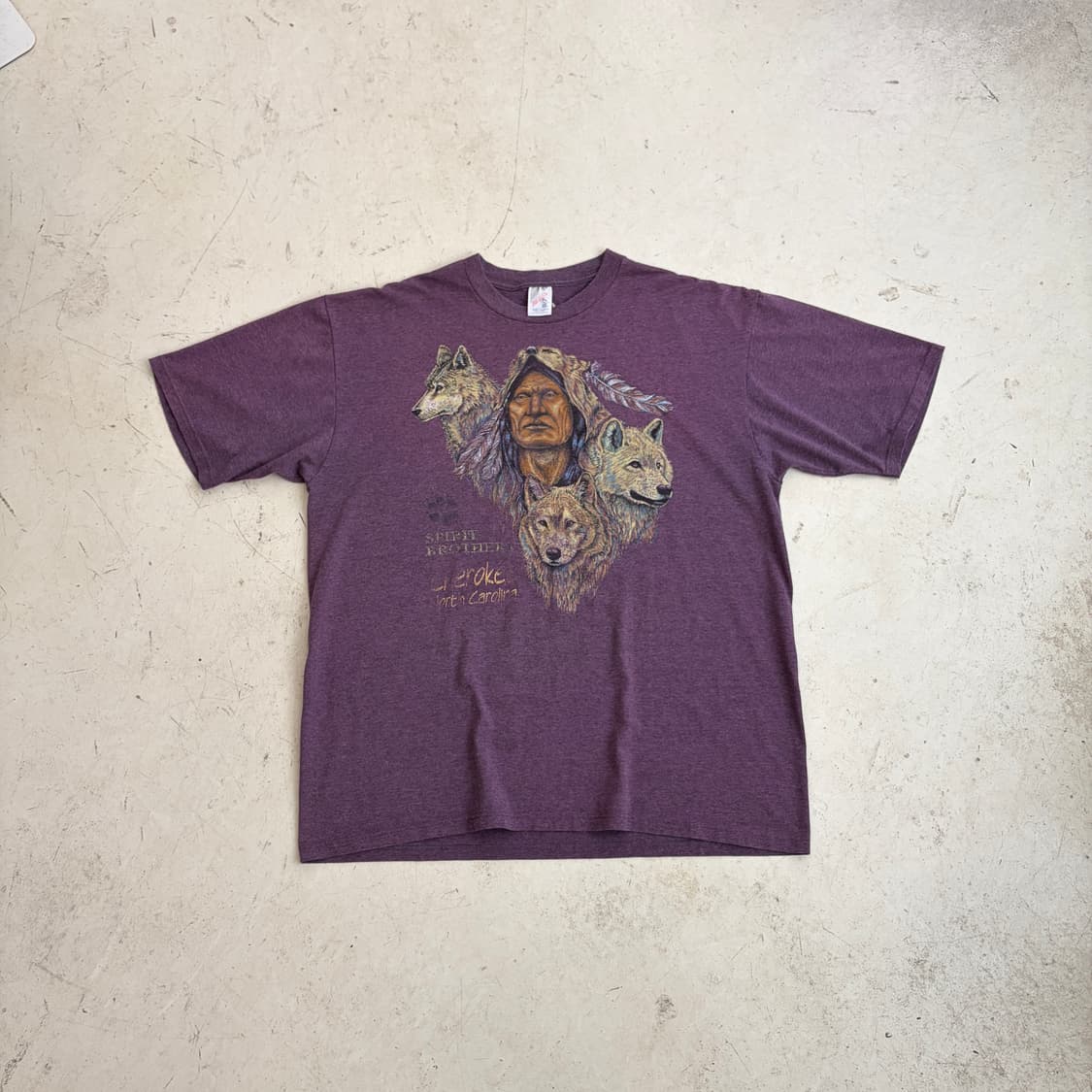 90s USA Native American 빈티지 반팔티 XL 상품이미지1