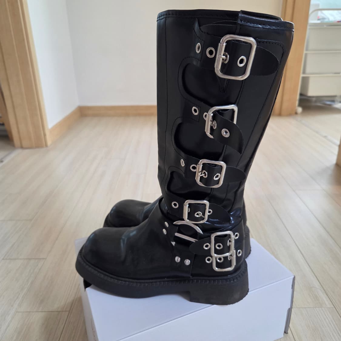 수제 롱부츠 블랙 250사이즈 상품이미지3