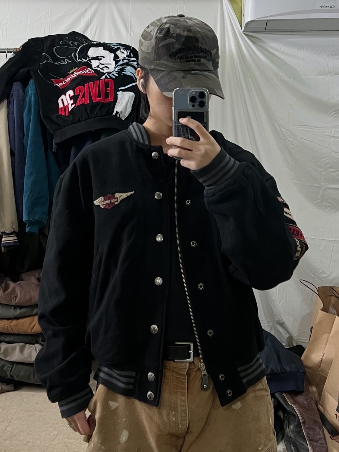 할리데이비슨 블루종 바시티자켓 상품이미지3