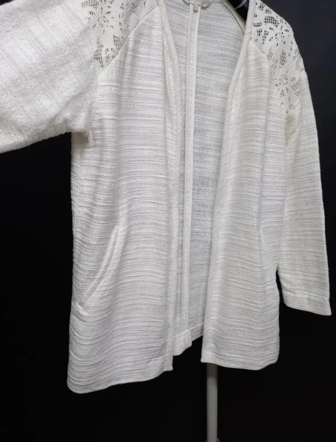 제시뉴욕 화이트 루즈핏 롱 가디건 44-66 상품이미지4