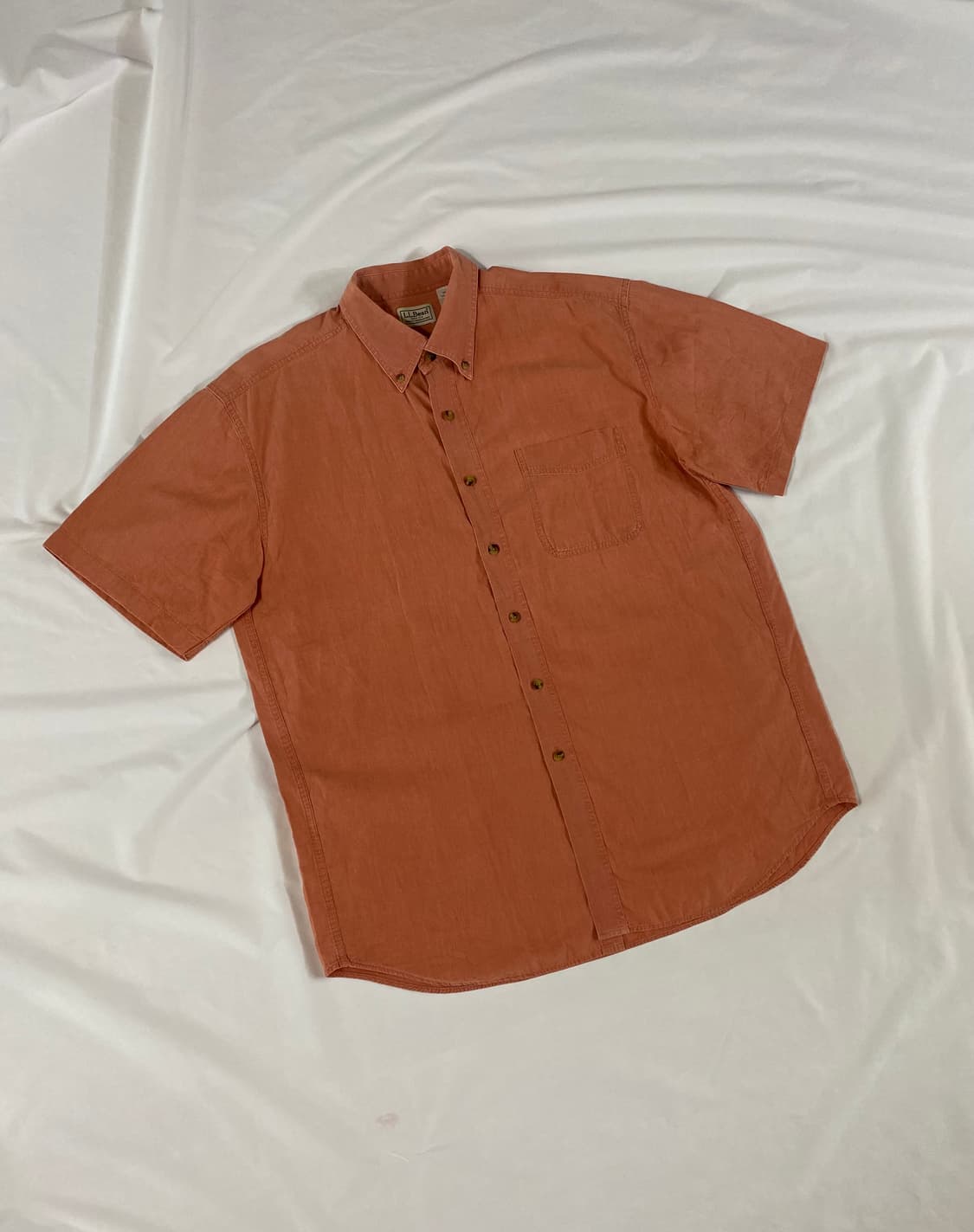 [L] L.L.Bean 엘엘빈 빈티지 워싱 코튼 하프 반팔 셔츠 상품이미지3