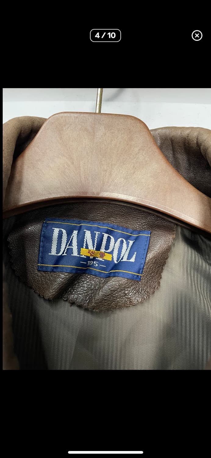 빈티지 덴폴 브라운 레더 자켓 A2835 상품이미지4
