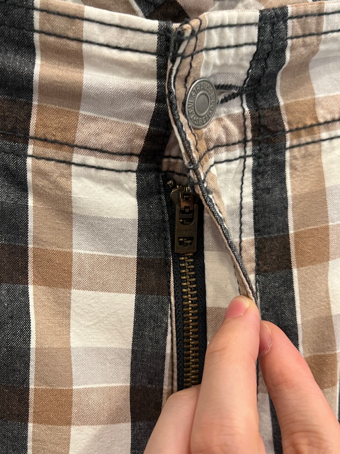 Levis 리바이스 체크 카고 하프 팬츠 (32inch) 상품이미지4
