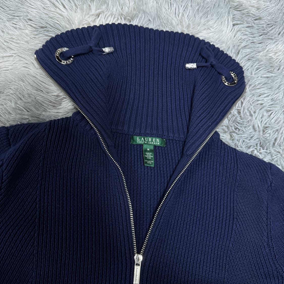 로렌랄프로렌 투웨이 여성 울 니트집업 M사이즈 상품이미지2