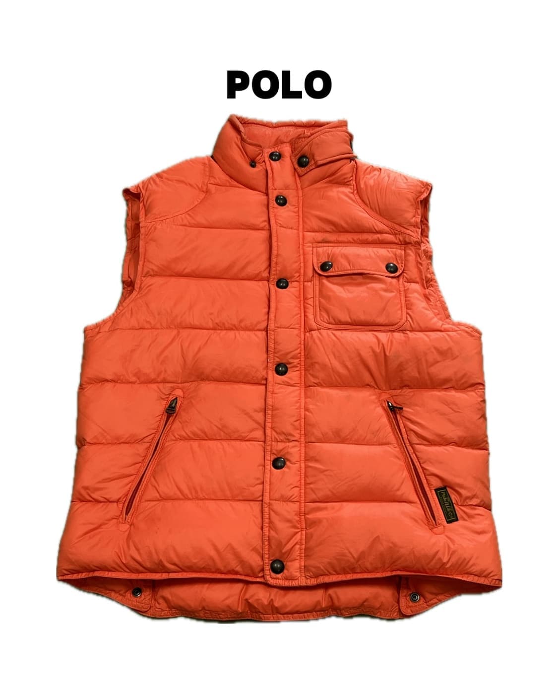 (XL) 폴로 랄프로렌 올드스쿨 원포켓 조끼 패딩 오렌지 상품이미지1