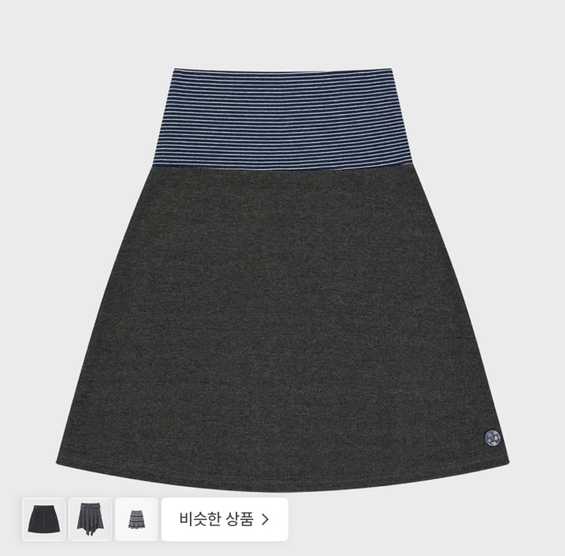 코이세이오 038 스트라이프 스커트 다크그레이 상품이미지1