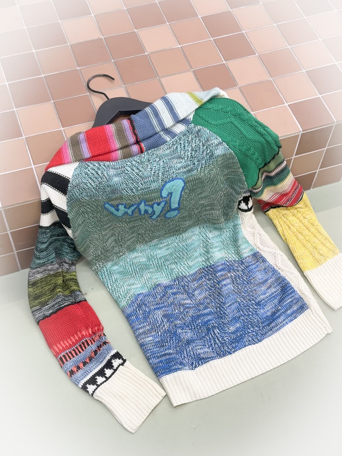 desigual multi pattern zip cardigan 상품이미지2