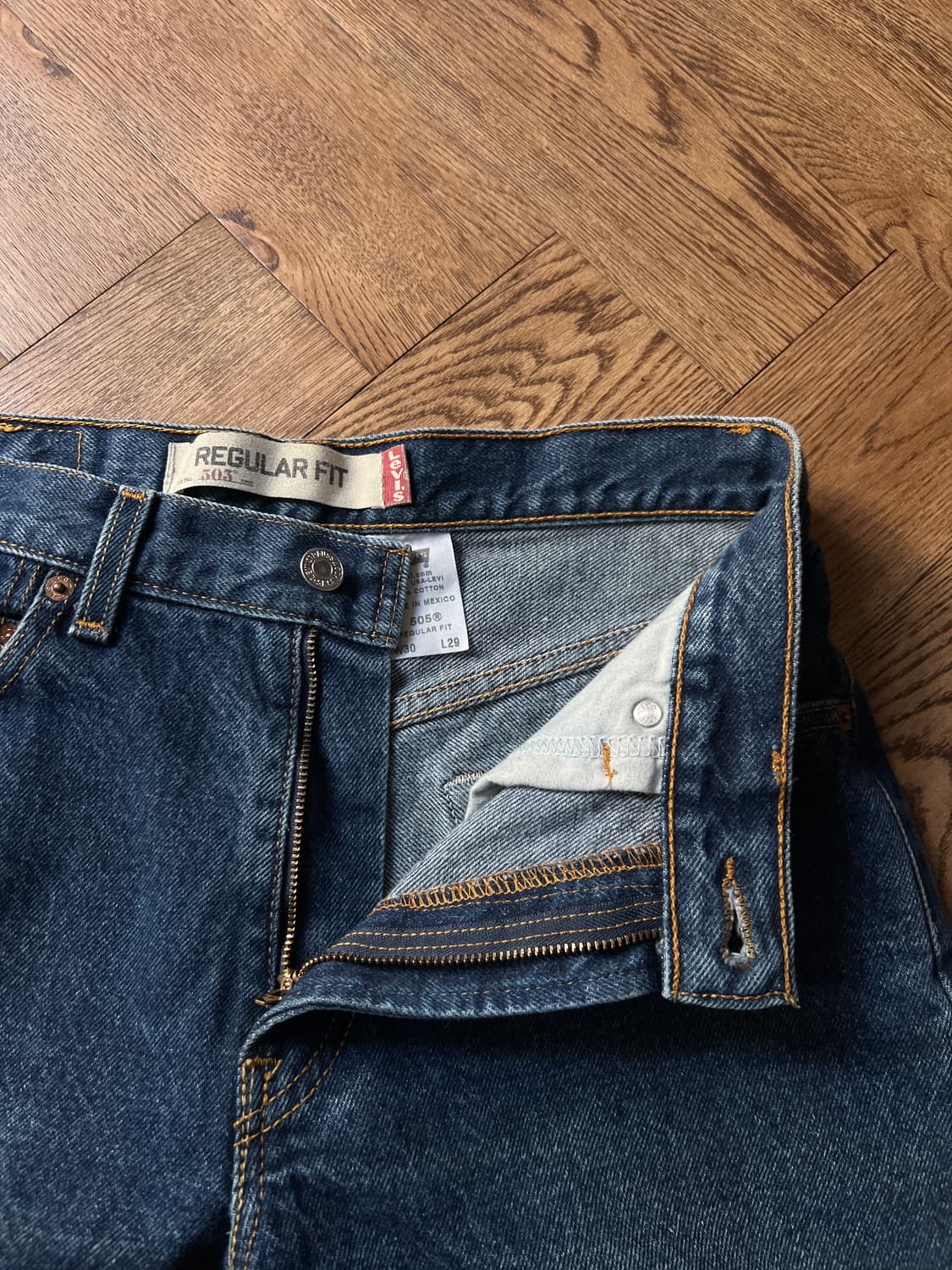 [30]00's 리바이스 USA 505 맥시코제 진청 데님 팬츠 상품이미지3