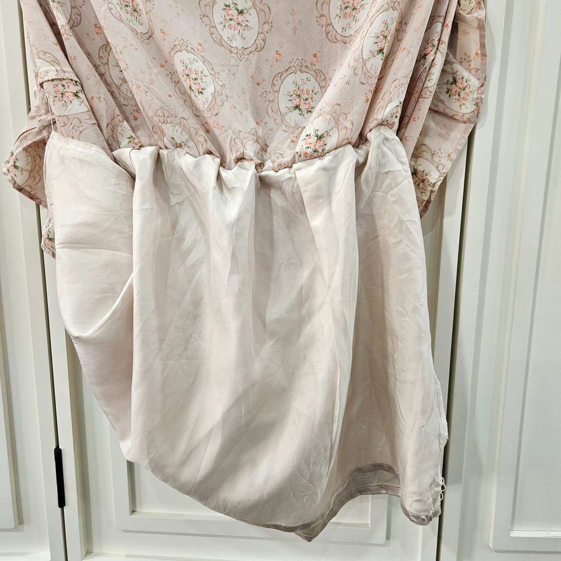 빈티지 플라워 핑크 원피스 프릴 장식 상품이미지8