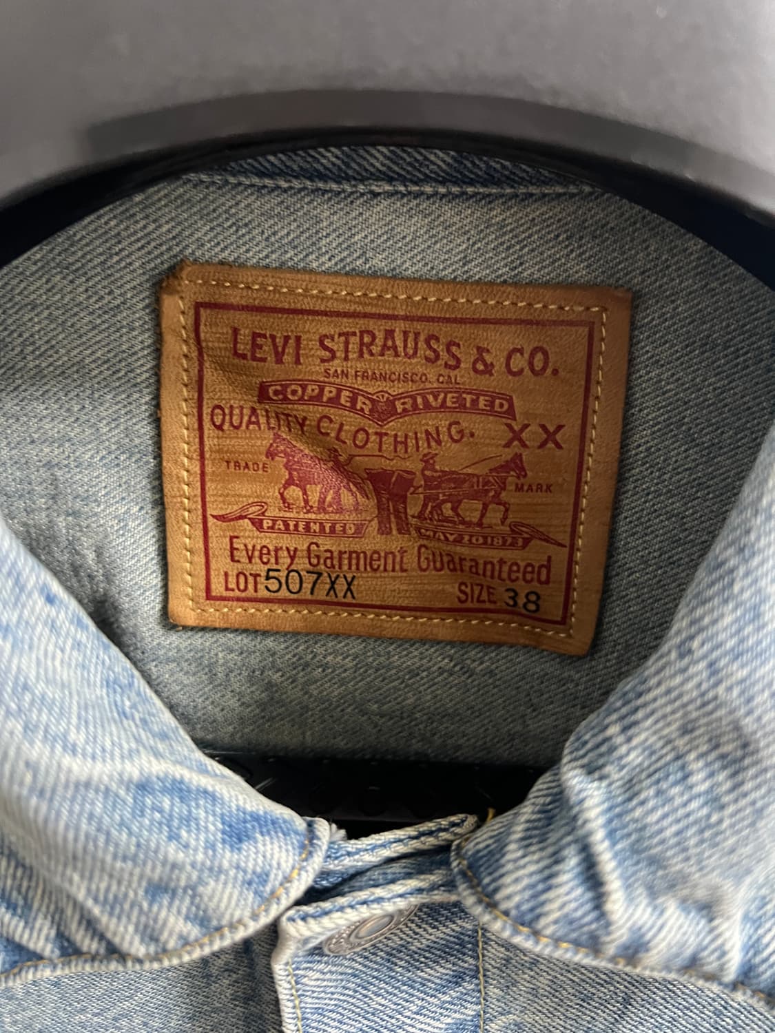 택포29) LVC 1953 타입2 할리퀸 38사이즈 2세대 셀비지 자켓 상품이미지3