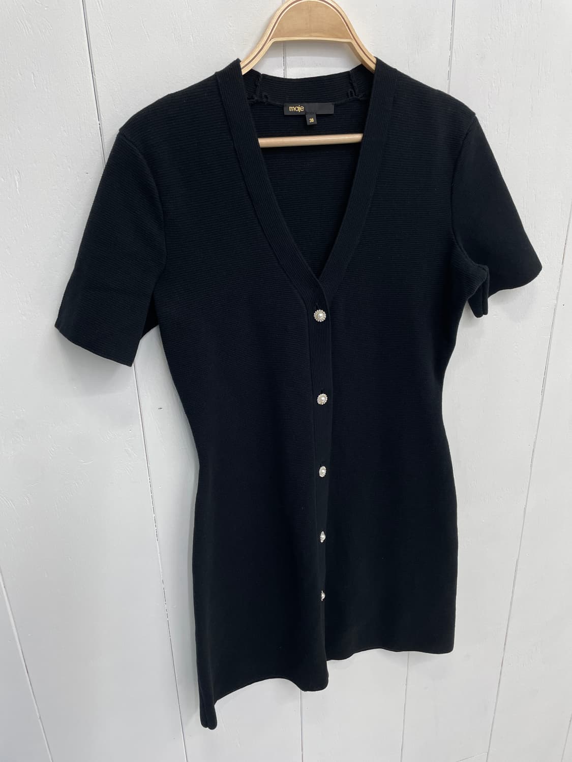 마쥬(Maje) 진주 버튼 니트 원피스 상품이미지6