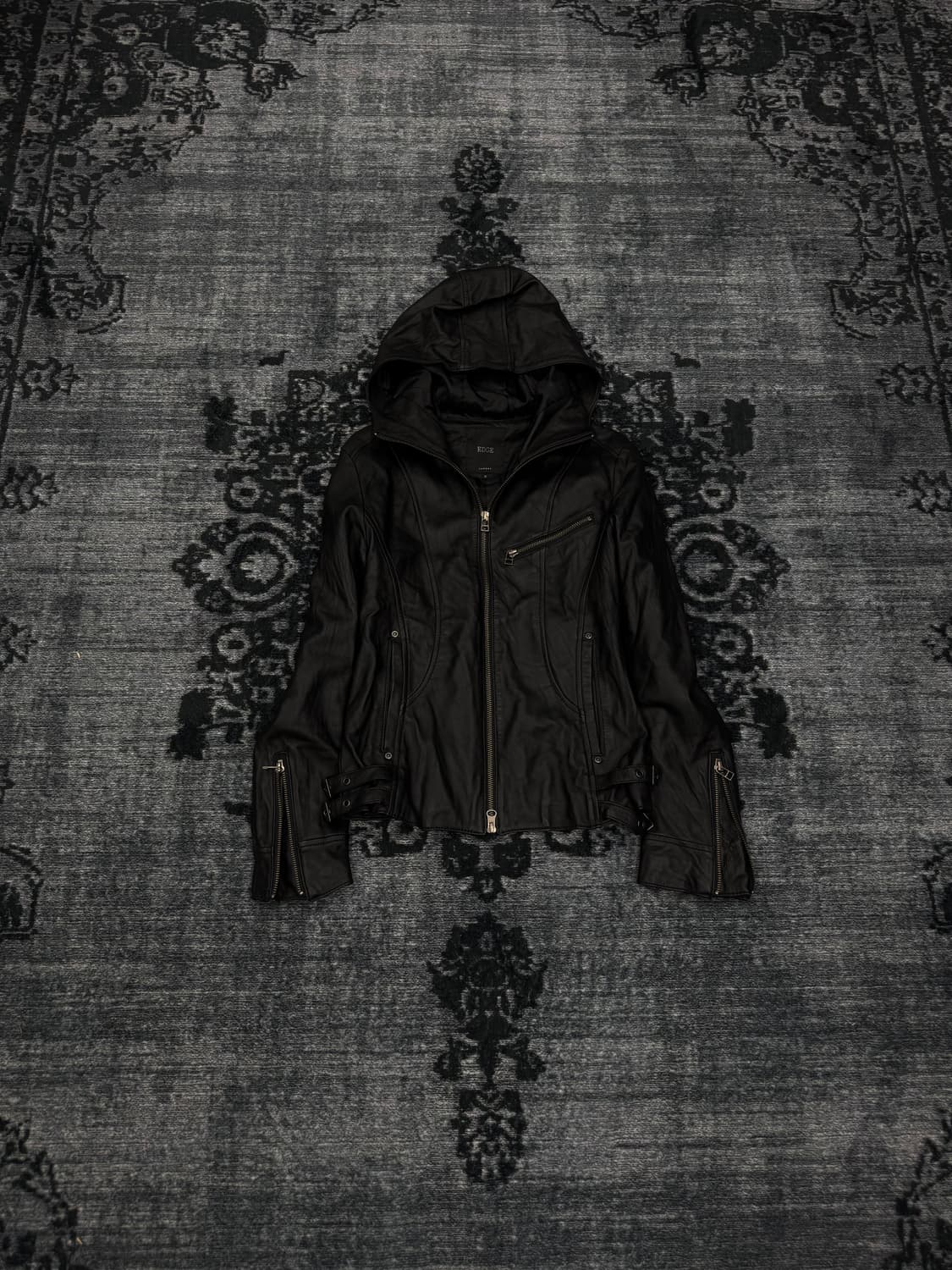 Edge rupert leather hood rider jacket 상품이미지1