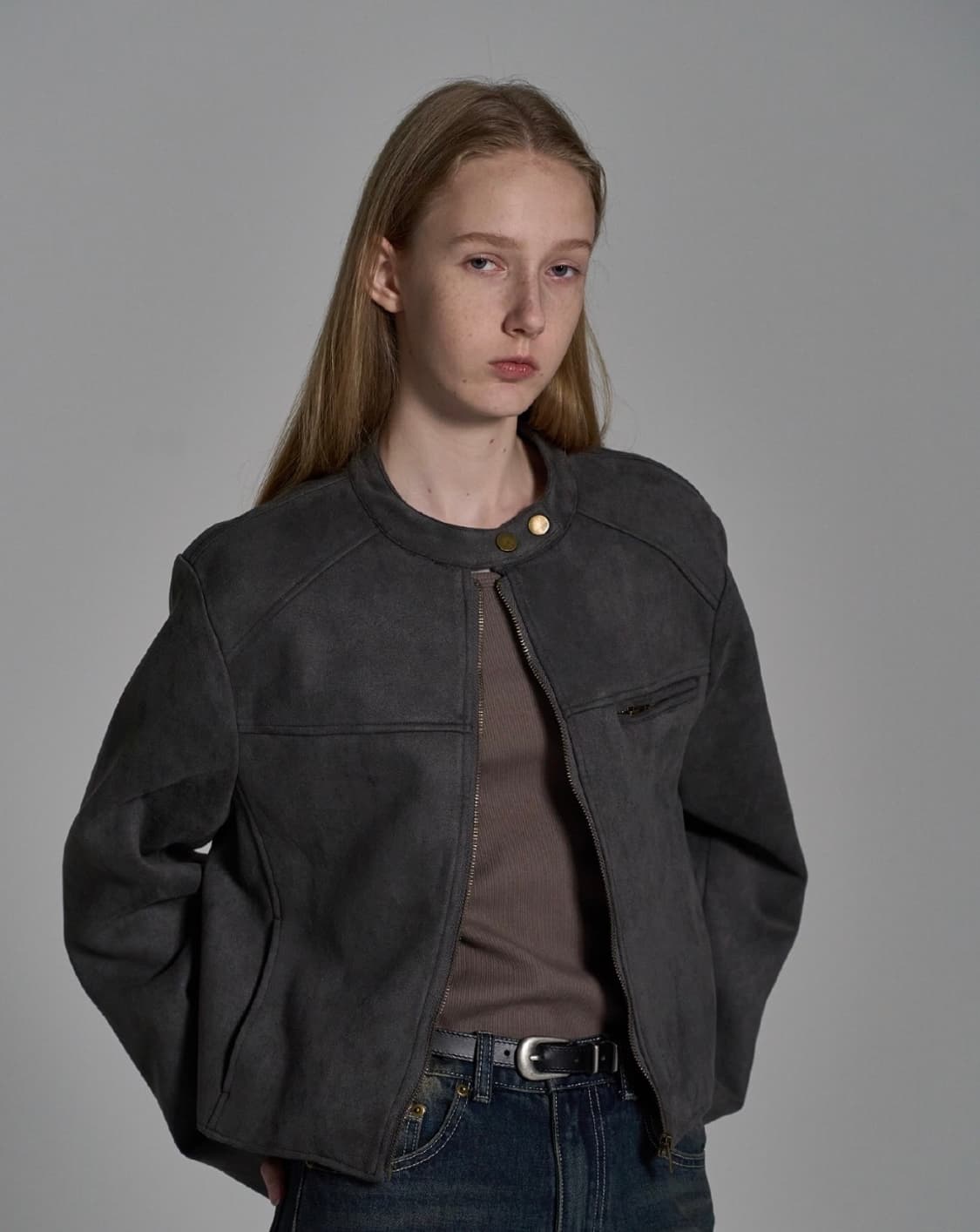 ELLIOTI Suede Jacket (Charcoal) 상품이미지1