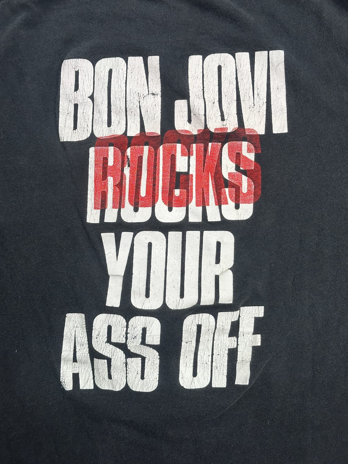 80s 본조비 ‘Rock Your Ass Off' 밴드 티셔츠 M 상품이미지4