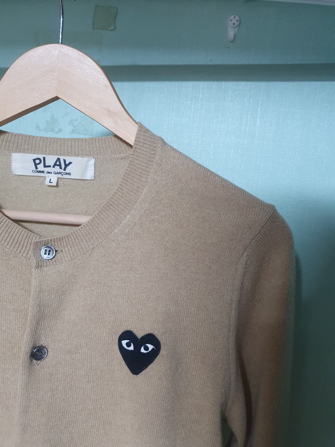 꼼데가르송 블랙와펜 가디건 L 상품이미지5