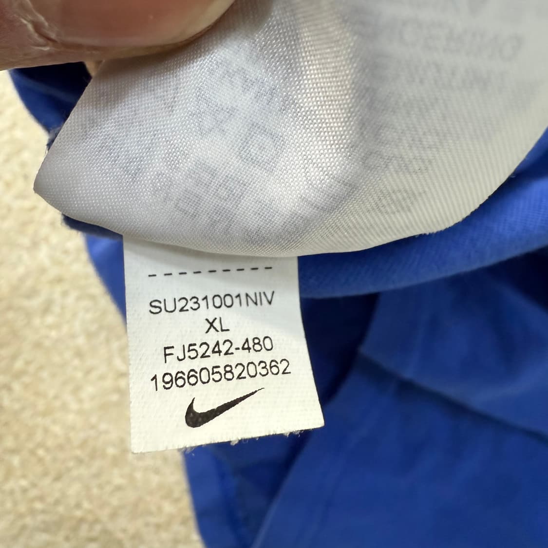 [XL] 나이키 애슬레틱 블루 긴팔티셔츠 0102T1 상품이미지5