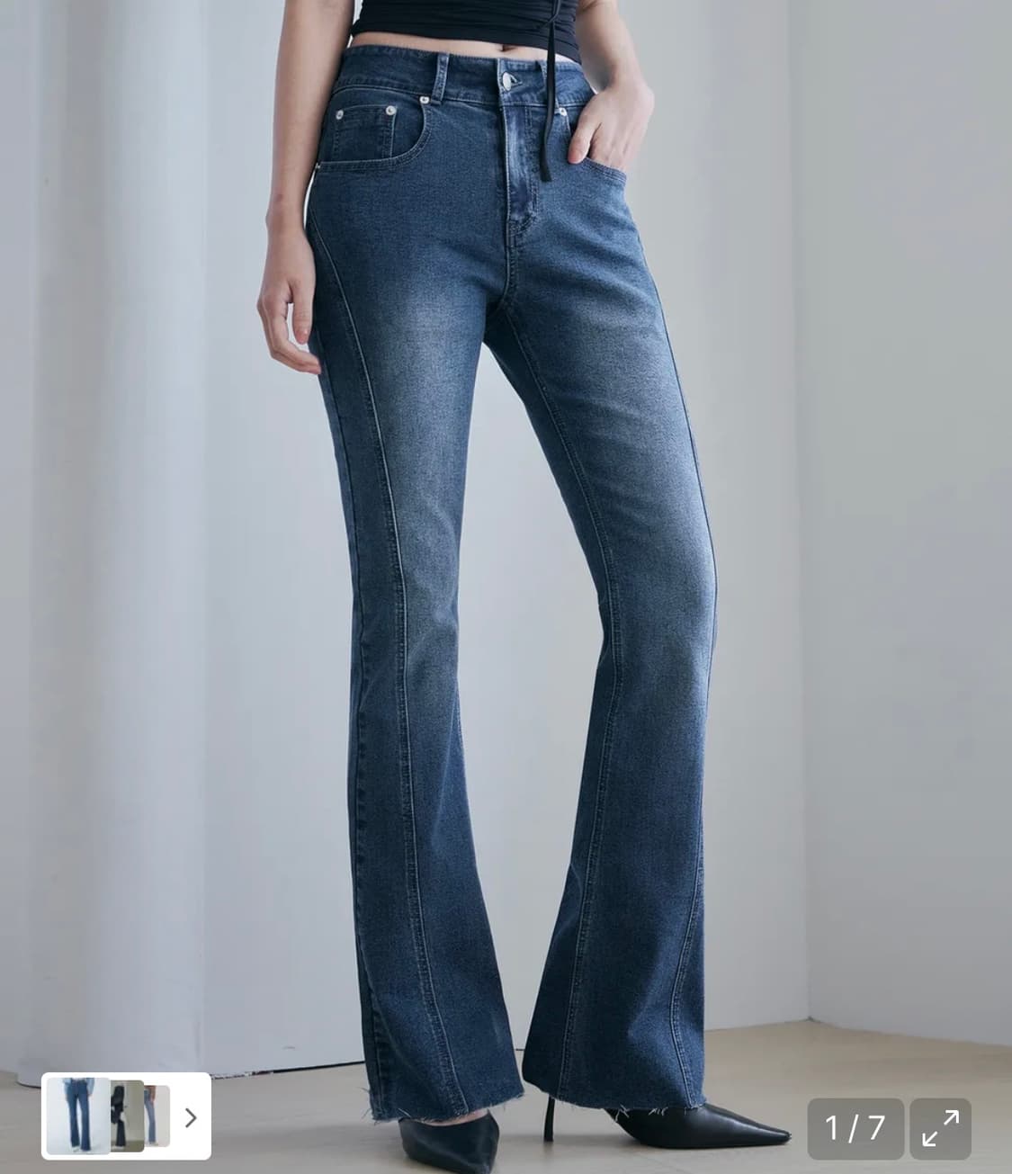 아워데이즈 슬래쉬 라인 부츠컷 데님 팬츠 S 상품이미지1