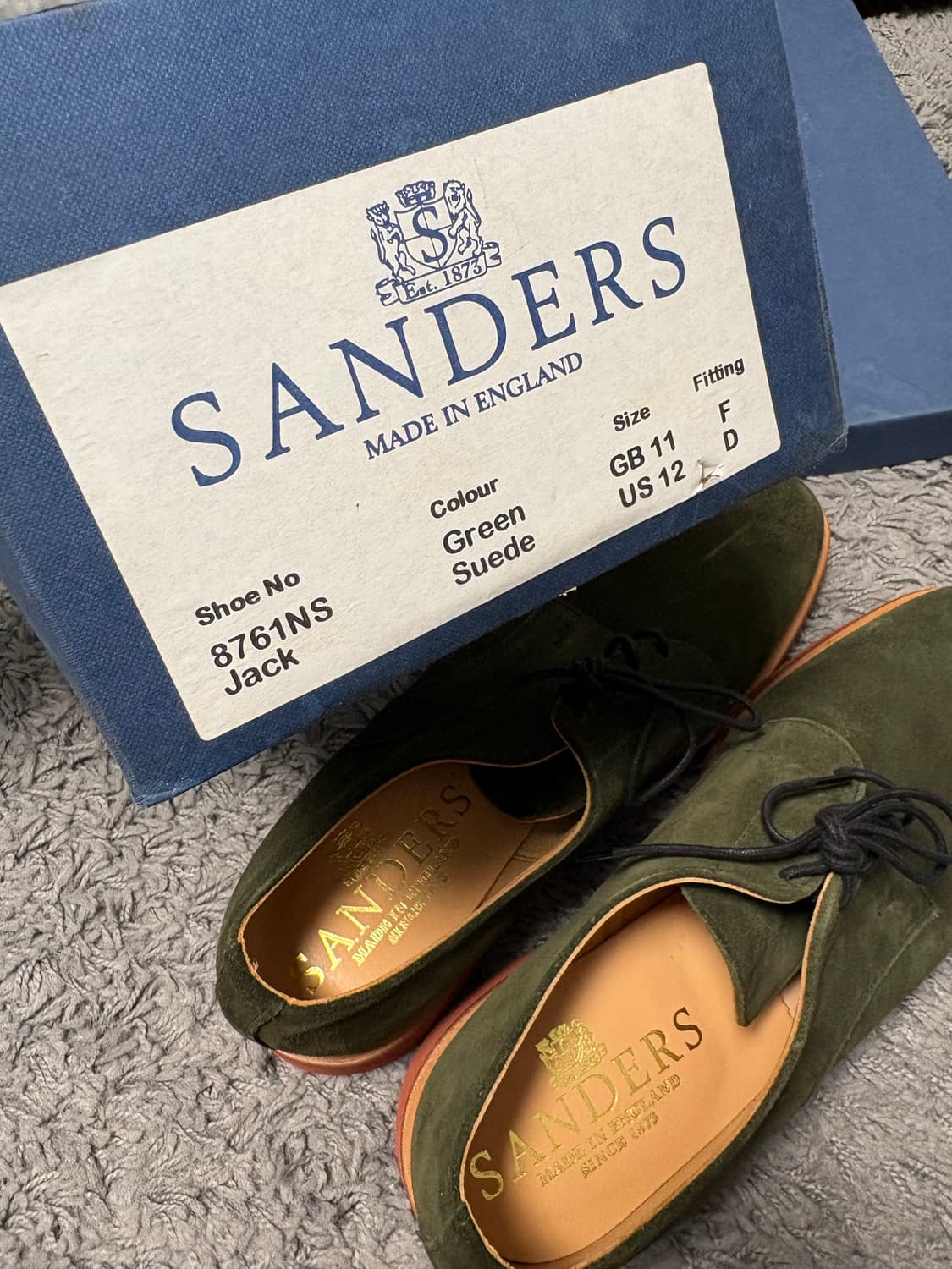 샌더스 그린 벅스슈즈 290 상품이미지4