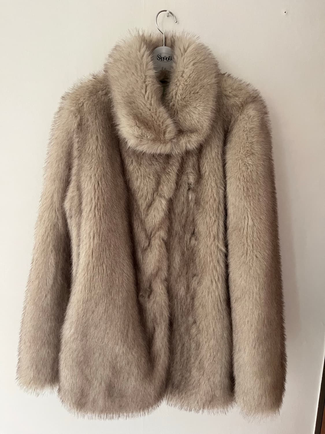 시눈 퍼자켓 heavy mix fur jacket 애쉬브라운 상품이미지1