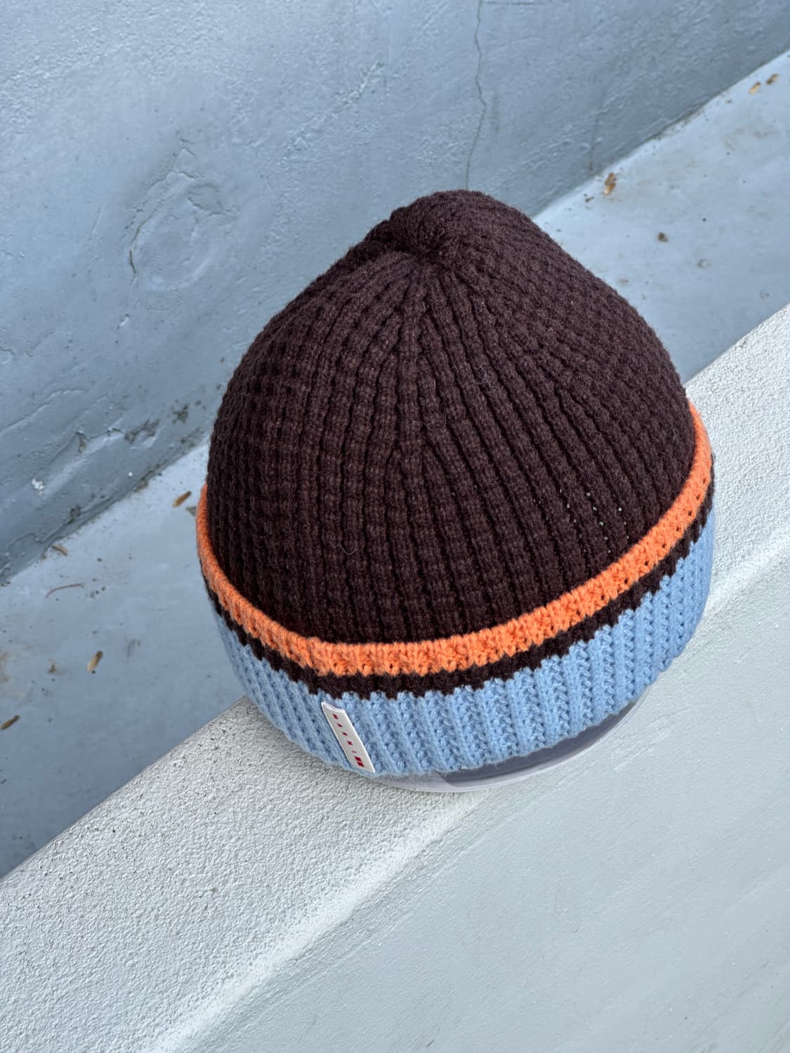 [F] 마르니 유니클로 콜라보 배색 니트 비니 모자 상품이미지3