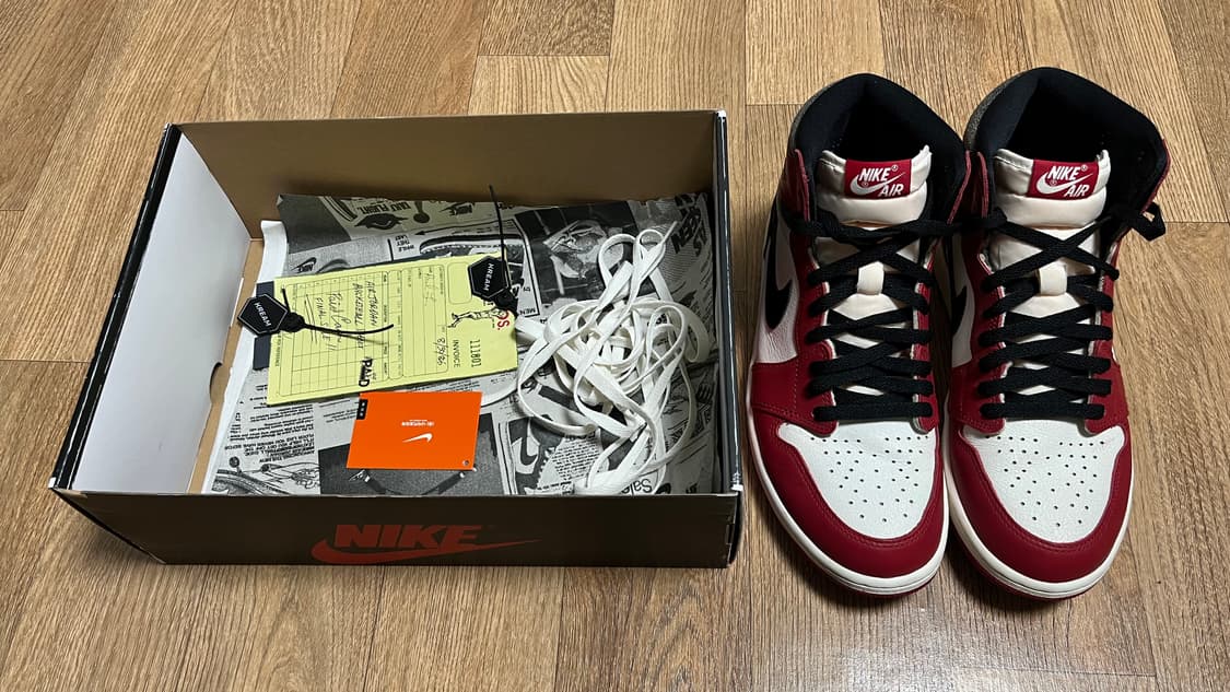 290)나이키 조던1 시카고 로스트앤파운드 나코탭 상품이미지1