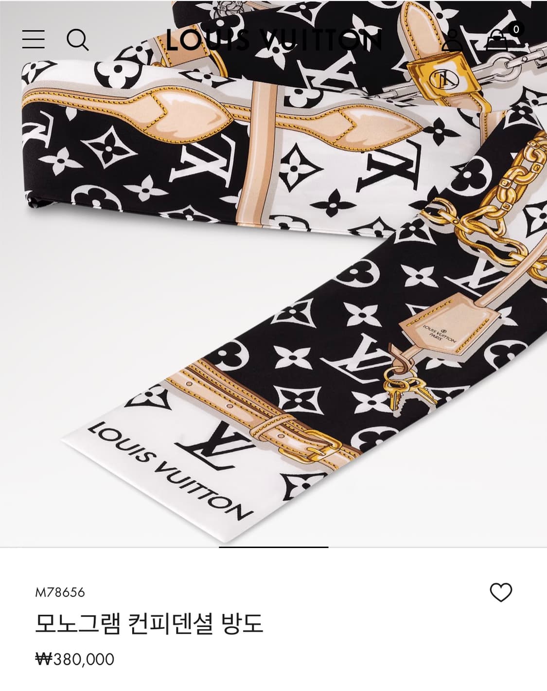 루이비통 모노그램 컨피덴셀 방도스카프 상품이미지1