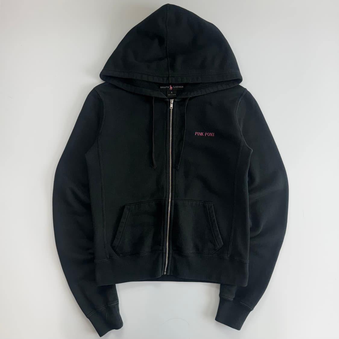 Polo 폴로 백 핑크 빅포니 블랙 후드집업 상품이미지3