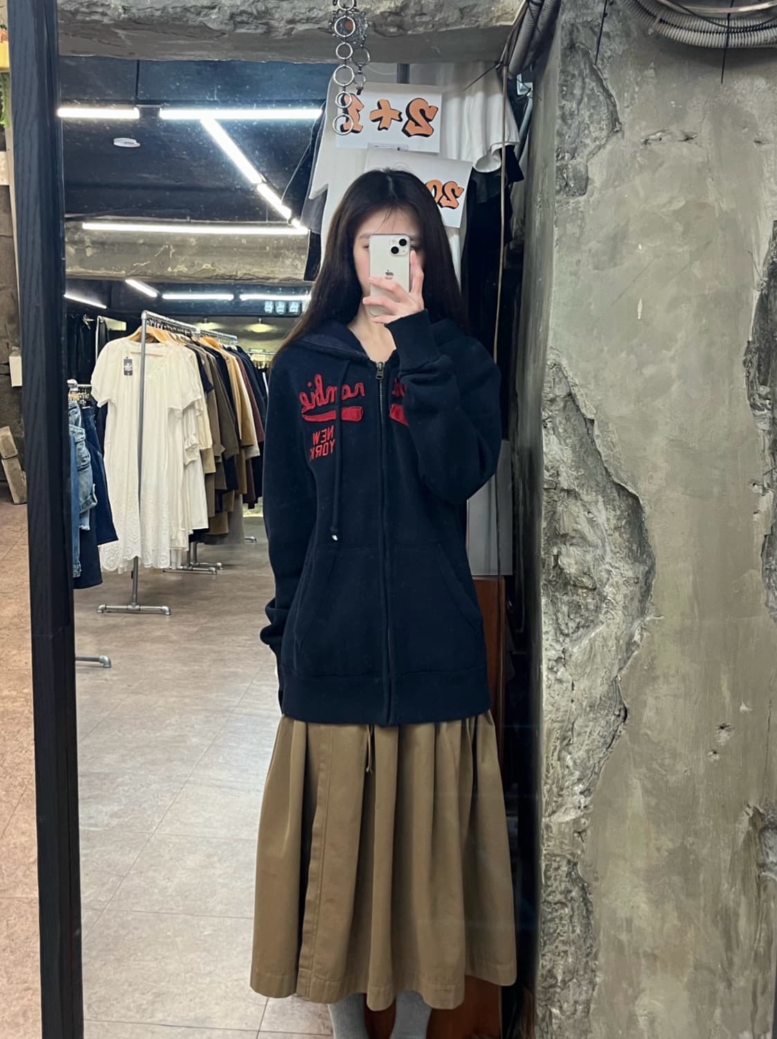 아베크롬비 기모 후드집업 네이비 M #csz3933 상품이미지2