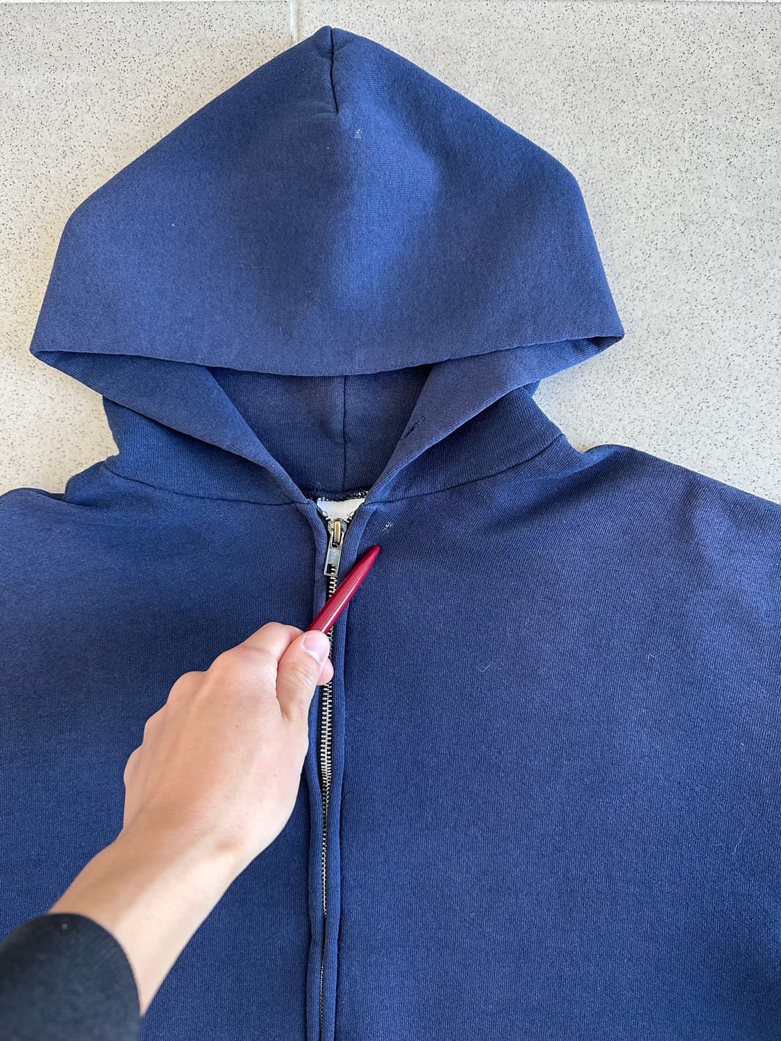 00s 빈티지 러셀 후드집업 네이비 XL 상품이미지5