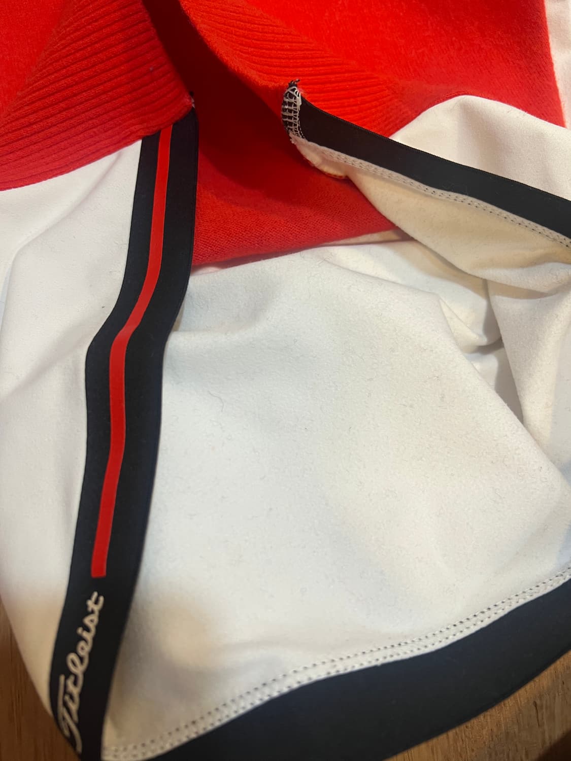 타이틀리스트 여성 레드 골프니트 라운드니트 상품이미지6