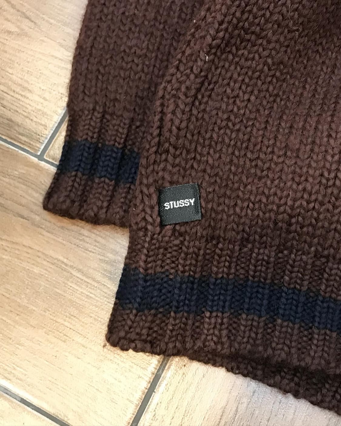 Stussy Brown Cowichan knit Cardigan JK 상품이미지8