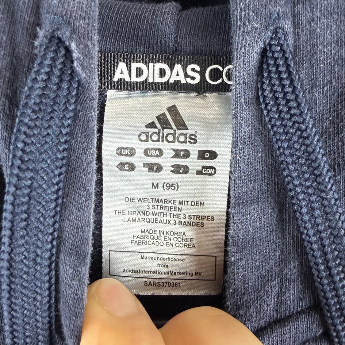 M) 아디다스 컴벳스포츠 프린팅 후드 티 네이비 상품이미지3