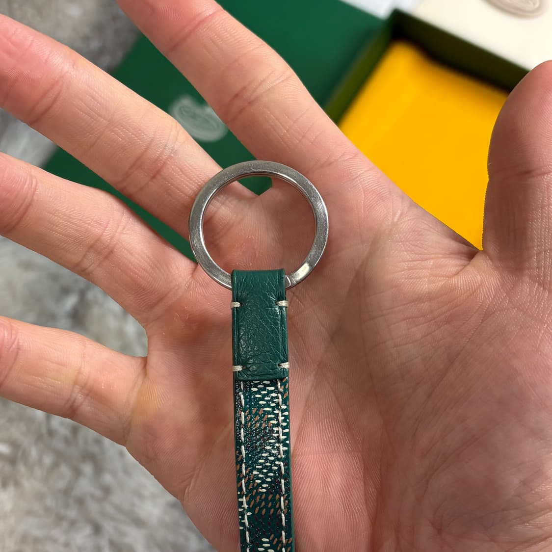 고야드 세서미 키링 그린 풀박스 상품이미지3